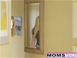 MomsTeachSex - first Time 3 way Is With Step mom