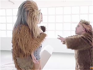 Spanish superslut Yuno love gets penetrated by Chewbacca, Yoda and an ewok