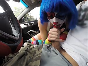 boner enjoying clown Mikayla Mico boinking in public