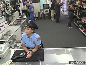 ample manstick in white booty anal invasion and meaty manstick lil' hard-core banging Ms Police Officer